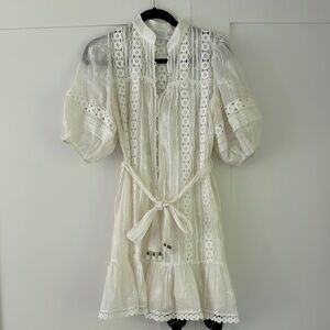 Zimmermann Cream Lace Mini Dress